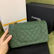 Chanel green caviar flap bag 25cm - 2