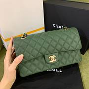 Chanel green caviar flap bag 25cm - 3