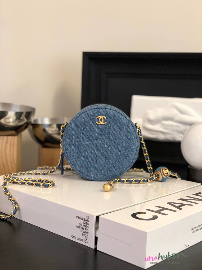 Chanel round caviar denim bag - 1