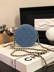 Chanel round caviar denim bag - 6