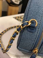 Chanel round caviar denim bag - 5