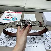 Gucci x Balenciaga silver belt 3cm - 1