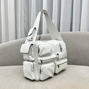 Balenciaga superbusy white leather bag - 4