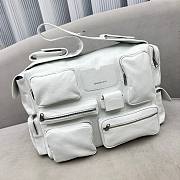 Balenciaga superbusy white leather bag - 5