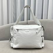 Balenciaga superbusy white leather bag - 6