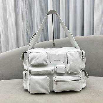 Balenciaga superbusy white leather bag