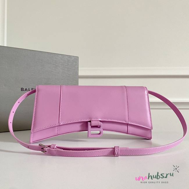 Balenciaga Hourglass Stretch Sling Pink Bag - 1