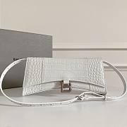 Balenciaga Hourglass Stretch Sling White Bag - 1