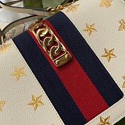 Gucci Sylvie Bee Star mini white leather bag - 2