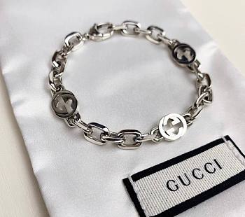Gucci men silver bracelet 