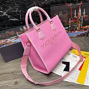 DG canvas shopper embroidered logo pink bag - 6