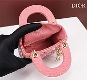 Dior micro lady metallic pink multicolor crystals bag - 2