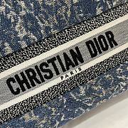 Dior Lady D-Lite Blue Denim Embroidery Effect Bag - 6