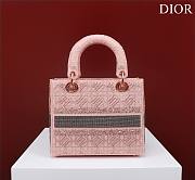 Dior pink beaded cannage embroidery bag - 6