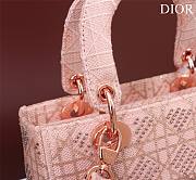 Dior pink beaded cannage embroidery bag - 4