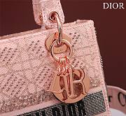 Dior pink beaded cannage embroidery bag - 2