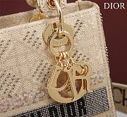 Dior beige beaded cannage embroidery bag - 2