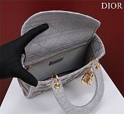 Dior gray beaded cannage embroidery bag - 6