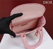 Dior pink beaded cannage embroidery multicolor bag - 4