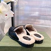 GUCCI shearling-lined leather flat - 3