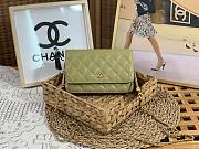 Chanel Woc CC chain green leather bag - 5