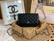 Chanel Woc CC chain black leather bag - 6