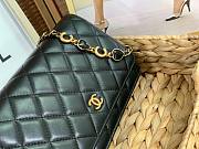 Chanel Woc CC chain black leather bag - 3