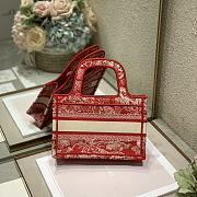 Dior book tote red mini bag - 4