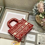 Dior book tote red mini bag - 2