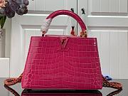 Louis Vuitton Hot Pink Crocodile Capucines PM - 1