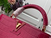 Louis Vuitton Hot Pink Crocodile Capucines PM - 6