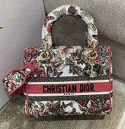 Dior Medium Lady D-Lite Bag In Multicolor Butterfly Embroidery - 1