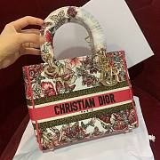 Dior Medium Lady D-Lite Bag In Multicolor Butterfly Embroidery - 2