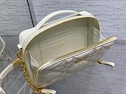 Dior caro box chain white quilted calfskin bag - 4