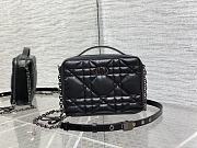 Dior caro box chain black quilted calfskin bag - 1