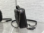 Dior caro box chain black quilted calfskin bag - 5