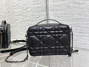 Dior caro box chain black quilted calfskin bag - 3