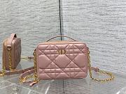 Dior caro box chain pink quilted calfskin bag - 6