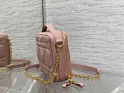 Dior caro box chain pink quilted calfskin bag - 5