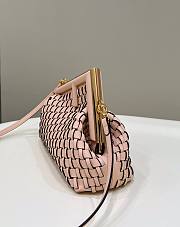 Fendi First small pink braided leather bag - 5