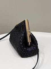 Fendi First small black braided leather bag - 4