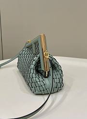 Fendi First small mint braided leather bag  - 2