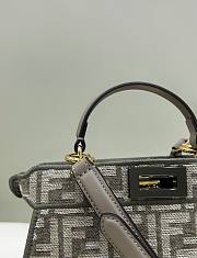 Fendi Peekaboo ISeeU small grey fabric bag - 5