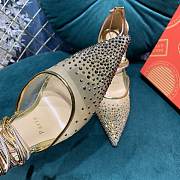 Christian Louboutin Beige Mesh Follies Strass heels - 4