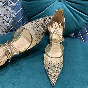 Christian Louboutin Beige Mesh Follies Strass heels - 5