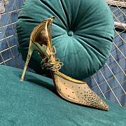 Christian Louboutin Beige Mesh Follies Strass heels - 3