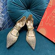 Christian Louboutin Beige Mesh Follies Strass heels - 2