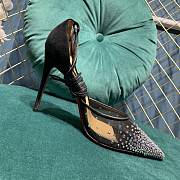 Christian Louboutin Black Mesh Follies Strass heels - 5