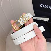 Chanel white CC belt 3cm - 6