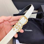 Chanel white CC belt 3cm - 4